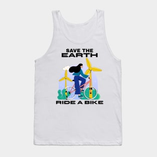 Save The Earth Ride A Bike Tank Top